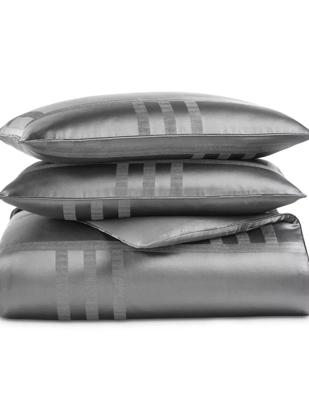 Hotel Collection Structure Charcoal 3 Pc Duvet Cover Set King Geometric - $625